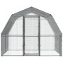 Chicken coop with roof and door galvanized silver steel by , Cages and habitats for small animals - Ref: Foro24-3294911, Pric...