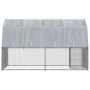 Chicken coop with roof and door galvanized silver steel by , Cages and habitats for small animals - Ref: Foro24-3294911, Pric...