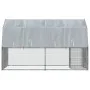 Chicken coop with roof and door galvanized silver steel by , Cages and habitats for small animals - Ref: Foro24-3294911, Pric...
