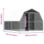 Chicken coop with roof and door galvanized silver steel by , Cages and habitats for small animals - Ref: Foro24-3294911, Pric...