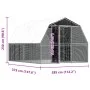 Chicken coop with roof and door galvanized silver steel by , Cages and habitats for small animals - Ref: Foro24-3294911, Pric...