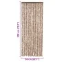 Cortina antimoscas chenilla beige y marrón oscuro 56x200 cm by , Mosquito nets for windows - Ref: Foro24-377319, Price: 38,68...