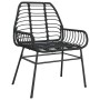 Sillas de jardín 2 unidades ratán sintético negro by , Garden chairs - Ref: Foro24-369091, Price: 112,18 €, Discount: %