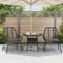 Gartensofas mit Kissen, 2 Stück, aus schwarzem synthetischem Rattan von , Gartenstühle - Ref: Foro24-369093, Preis: 116,54 €,...