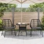 Sillones de jardín con cojines 2 uds ratán sintético negro by , Garden chairs - Ref: Foro24-369093, Price: 121,13 €, Discount: %