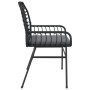Gartensofas mit Kissen, 2 Stück, aus schwarzem synthetischem Rattan von , Gartenstühle - Ref: Foro24-369093, Preis: 116,54 €,...