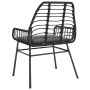 Gartensofas mit Kissen, 2 Stück, aus schwarzem synthetischem Rattan von , Gartenstühle - Ref: Foro24-369093, Preis: 116,54 €,...