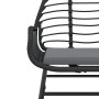 Gartensofas mit Kissen, 2 Stück, aus schwarzem synthetischem Rattan von , Gartenstühle - Ref: Foro24-369093, Preis: 116,54 €,...
