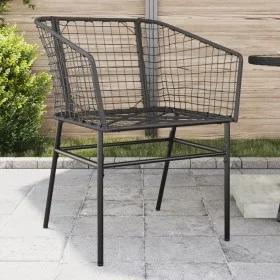 Gartenstühle, 2 Stück, aus schwarzem synthetischem Rattan. von , Gartenstühle - Ref: Foro24-369098, Preis: 110,52 €, Rabatt: %