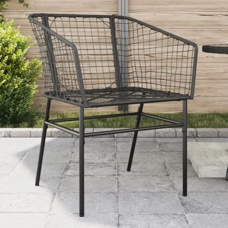Gartenstühle, 2 Stück, aus schwarzem synthetischem Rattan. von , Gartenstühle - Ref: Foro24-369098, Preis: 110,52 €, Rabatt: %