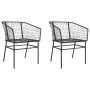Gartenstühle, 2 Stück, aus schwarzem synthetischem Rattan. von , Gartenstühle - Ref: Foro24-369098, Preis: 110,52 €, Rabatt: %
