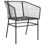 Gartenstühle, 2 Stück, aus schwarzem synthetischem Rattan. von , Gartenstühle - Ref: Foro24-369098, Preis: 110,52 €, Rabatt: %