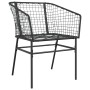 Gartenstühle, 2 Stück, aus schwarzem synthetischem Rattan. von , Gartenstühle - Ref: Foro24-369098, Preis: 94,34 €, Rabatt: %
