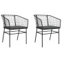 Gartensofas mit Kissen, 2 Stück, aus schwarzem synthetischem Rattan von , Gartenstühle - Ref: Foro24-369100, Preis: 92,21 €, ...