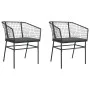Sillones de jardín con cojines 2 uds ratán sintético negro de , Sillas de jardín - Ref: Foro24-369100, Precio: 107,93 €, Desc...