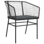 Sillones de jardín con cojines 2 uds ratán sintético negro by , Garden chairs - Ref: Foro24-369100, Price: 92,21 €, Discount: %