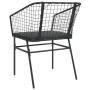 Gartensofas mit Kissen, 2 Stück, aus schwarzem synthetischem Rattan von , Gartenstühle - Ref: Foro24-369100, Preis: 92,21 €, ...