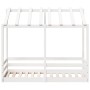 Children's bed with white pine wood roof 80x160 cm by , Beds and slatted bases - Ref: Foro24-847013, Price: 120,08 €, Discoun...