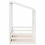 Cama para niños con techo madera de pino blanco 80x160 cm de , Camas y somieres - Ref: Foro24-847013, Precio: 118,97 €, Descu...