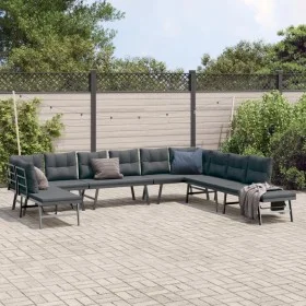Gartenbankkissen 7-teilig, Stahl mit schwarzer Pulverbeschichtung. von , Gartensets - Ref: Foro24-3283728, Preis: 744,62 €, R...