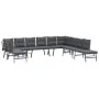 Bancos de jardín cojines 7 pzas acero recubrimiento polvo negro by , Garden sets - Ref: Foro24-3283728, Price: 755,68 €, Disc...