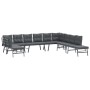 Bancos de jardín cojines 7 pzas acero recubrimiento polvo negro by , Garden sets - Ref: Foro24-3283728, Price: 753,59 €, Disc...