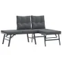 Bancos de jardín cojines 7 pzas acero recubrimiento polvo negro by , Garden sets - Ref: Foro24-3283728, Price: 755,68 €, Disc...