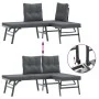 Bancos de jardín cojines 7 pzas acero recubrimiento polvo negro by , Garden sets - Ref: Foro24-3283728, Price: 755,68 €, Disc...