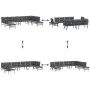 Bancos de jardín cojines 7 pzas acero recubrimiento polvo negro by , Garden sets - Ref: Foro24-3283728, Price: 755,68 €, Disc...