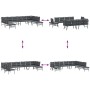 Bancos de jardín cojines 7 pzas acero recubrimiento polvo negro by , Garden sets - Ref: Foro24-3283728, Price: 753,59 €, Disc...