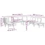 Bancos de jardín cojines 7 pzas acero recubrimiento polvo negro by , Garden sets - Ref: Foro24-3283728, Price: 755,68 €, Disc...