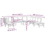 Bancos de jardín cojines 7 pzas acero recubrimiento polvo negro by , Garden sets - Ref: Foro24-3283728, Price: 753,59 €, Disc...