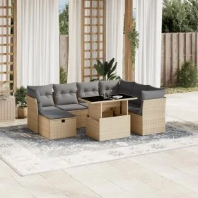 Set de sofás de jardín y cojines 8 piezas ratán sintético beige by , Garden sets - Ref: Foro24-3274679, Price: 517,89 €, Disc...