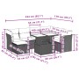 Gartensofa-Set und Kissen, 8-teilig, aus synthetischem Rattan in Beige. von , Gartensets - Ref: Foro24-3274679, Preis: 526,13...
