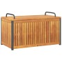 Baúl de cojines de jardín acacia maciza y acero 85x45x45/53 cm by , Outdoor storage boxes - Ref: Foro24-367608, Price: 132,14...
