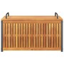 Baúl de cojines de jardín acacia maciza y acero 85x45x45/53 cm by , Outdoor storage boxes - Ref: Foro24-367608, Price: 132,14...