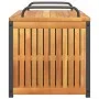 Massive Gartenkissenbox aus massiver Akazie und Stahl 85x45x45/53 cm von , Aufbewahrungsboxen für den Außenbereich - Ref: For...