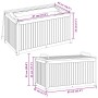 Baúl de cojines de jardín acacia maciza y acero 85x45x45/53 cm by , Outdoor storage boxes - Ref: Foro24-367608, Price: 132,14...