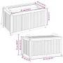Massive Gartenkissenbox aus massiver Akazie und Stahl 85x45x45/53 cm von , Aufbewahrungsboxen für den Außenbereich - Ref: For...
