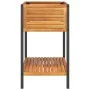 Blumenkasten mit Regal aus massiver Akazie und Stahl 80x45x80 cm von , Töpfe und Pflanzgefäße - Ref: Foro24-367617, Preis: 12...