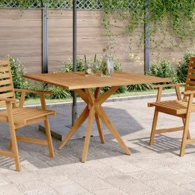 Quadratischer Gartentisch aus massivem Akazienholz 110x110x75 cm von , Gartentische - Ref: Foro24-367837, Preis: 188,37 €, Ra...