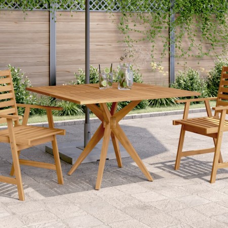 Mesa de jardín cuadrada madera maciza de acacia 110x110x75 cm by , Garden tables - Ref: Foro24-367837, Price: 197,45 €, Disco...