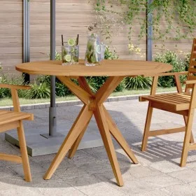 Runder Gartentisch aus massivem Akazienholz Ø110x75 cm von , Gartentische - Ref: Foro24-367835, Preis: 222,86 €, Rabatt: %