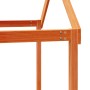 Cama litera con techo madera maciza pino marrón cera 90x190 cm de , Camas y somieres - Ref: Foro24-3282126, Precio: 235,19 €,...