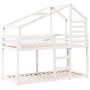 Cama con techo madera maciza de pino blanco 80x200 cm de , Camas y somieres - Ref: Foro24-3281959, Precio: 234,68 €, Descuent...