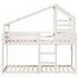 Cama con techo madera maciza de pino blanco 80x200 cm de , Camas y somieres - Ref: Foro24-3281959, Precio: 234,68 €, Descuent...