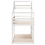Cama con techo madera maciza de pino blanco 80x200 cm de , Camas y somieres - Ref: Foro24-3281959, Precio: 234,68 €, Descuent...
