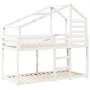 Bunk bed with solid white pine wood roof 90x200 cm by , Beds and slatted bases - Ref: Foro24-3281971, Price: 265,11 €, Discou...