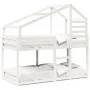 Bunk bed with solid white pine wood roof 90x200 cm by , Beds and slatted bases - Ref: Foro24-3281971, Price: 265,11 €, Discou...