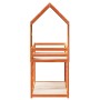 Bunk bed with solid pine wood roof in brown, 90x200 cm. by , Beds and slatted bases - Ref: Foro24-3281999, Price: 252,09 €, D...